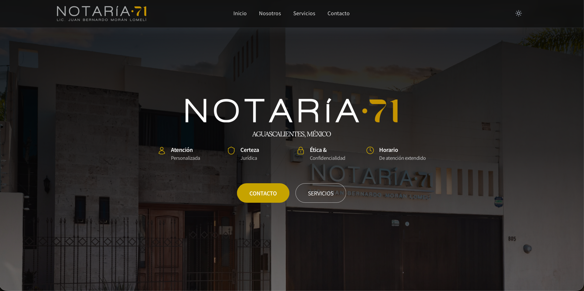 Notaria 71 Aguascalientes screenshot